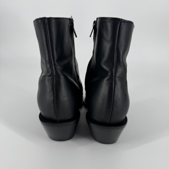 Masterson Boot Co Black Leather Western Ankle Boots Side Zip Men's 8.5D - Picture 4 of 10